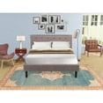 thumbnail image 1 of East West Furniture Nolan 2-Piece Wood Full Bedroom Set in Brown/Burgundy, 1 of 8