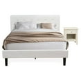 thumbnail image 1 of East West Furniture Nolan 2-Piece Wood Queen Bedroom Set in White & Butter Cream, 1 of 8