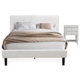 thumbnail image 1 of East West Furniture Nolan 2-Piece Wood Queen Bedroom Set in White/Urban Gray, 1 of 8