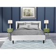 thumbnail image 1 of East West Furniture Nolan 3-Piece Wood King Bedroom Set in White & Clover Green, 1 of 7
