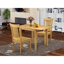 East West Furniture Dining Room Set Oak, NDPO3-OAK-W