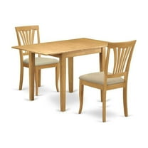 East West Furniture Dining Room Set Oak, NDAV3-OAK-C