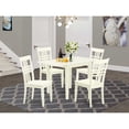 thumbnail image 1 of East West Furniture Dining Room Set Linen White, NDLG5-LWH-W, 1 of 5