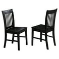 thumbnail image 1 of East West Furniture Norfol 11" Wood Dining Chairs in Black (Set of 2), 1 of 3