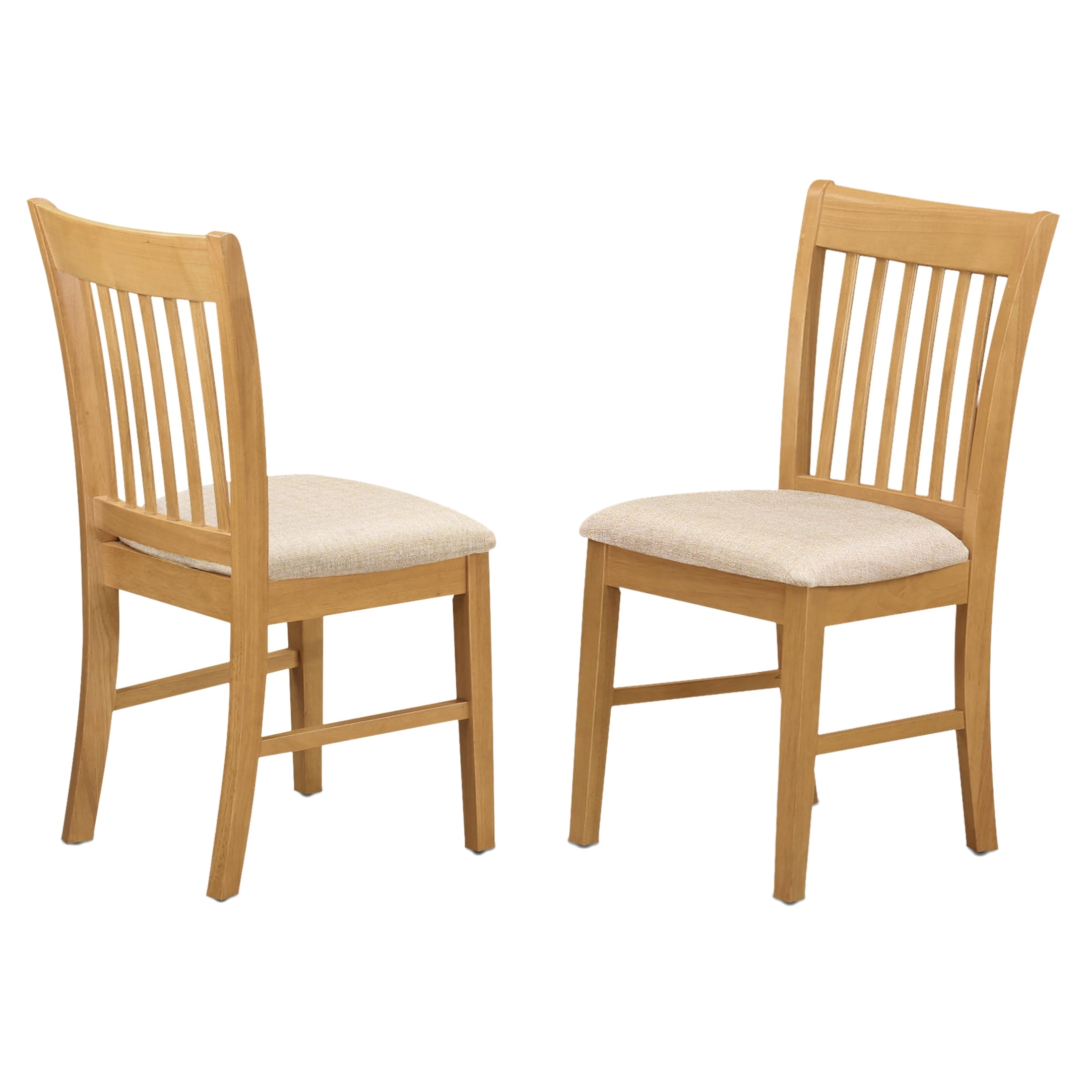 East West Furniture NFC-OAK-C Norfolk kitchen dining chair with Cushion Seat -Oak Finish.