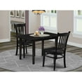 thumbnail image 1 of East West Furniture Norfolk 3-piece Dining Set with Slatted Back in Black, 1 of 6