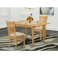 thumbnail image 1 of East West Furniture NOVA3-OAK-C 3 Pc Dining room set - small Dining Table and 2 dinette Chairs, 1 of 5