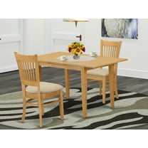 East West Furniture NOVA3-OAK-C 3 Pc Dining room set - small Dining Table and 2 dinette Chairs