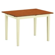 East West Furniture Norfolk Wood Butterfly Leaf Dining Table in Cream/Cherry
