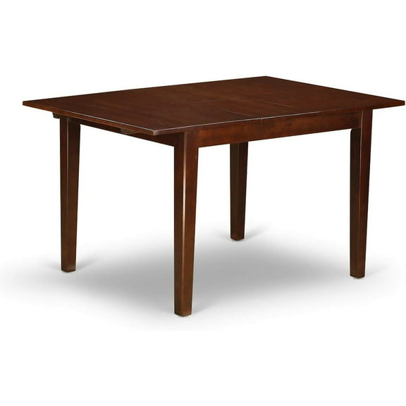 East West Furniture Norfolk Wood Butterfly Leaf Dining Table in Mahogany