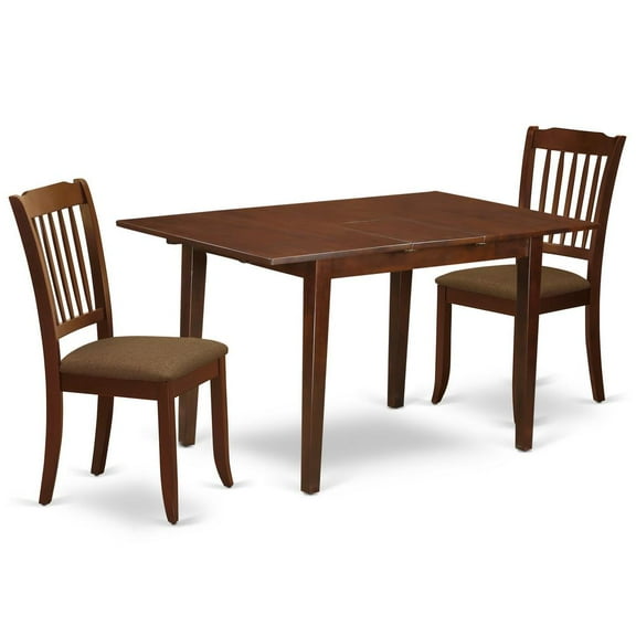East West Furniture Dining Room Set Mahogany, NODA3-MAH-C