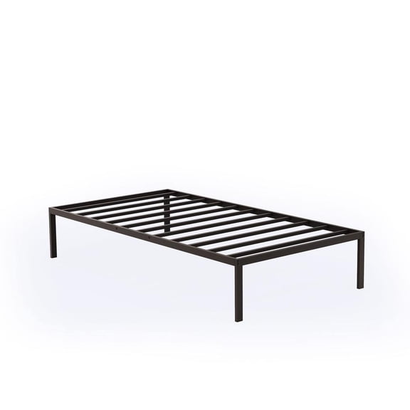 East West Furniture Norwich Traditional Metal Twin Bed Frame in Black