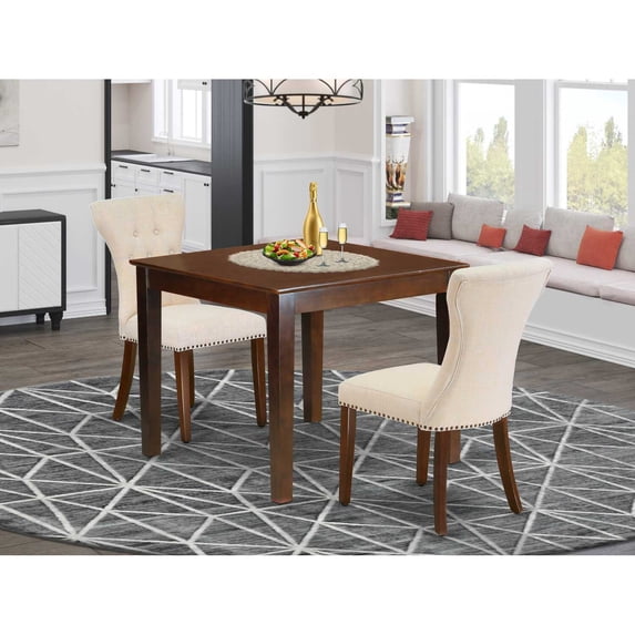 East West Furniture Dining Room Set Mahogany, OXGA3-MAH-32