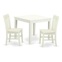 East West Furniture Dining Room Set Linen White, OXNO3-LWH-W