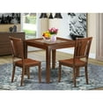 thumbnail image 1 of East West Furniture Oxford 3-piece Wood Table and Dining Chair Set in Mahogany, 1 of 5