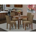 thumbnail image 1 of East West Furniture Oxford 5-piece Wood Dining Set in Mahogany/Coffee, 1 of 6