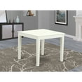 thumbnail image 1 of East West Furniture Oxford Square Traditional Wood Dining Table in Linen White, 1 of 3