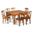 thumbnail image 1 of East West Furniture PFNA9-SBR-W 9 Piece Formal Dining Room Set Dining Table With Leaf and 8 Dinette Chairs, 1 of 5