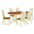 thumbnail image 1 of East West Furniture PLIP7-BMK-W 7 Piece Kitchen Table Set, Buttermilk & Cherry, 1 of 1