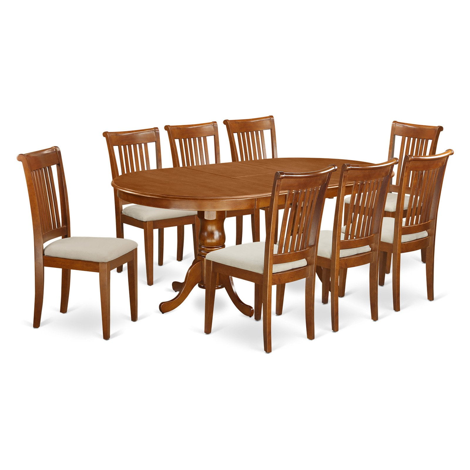 East West Furniture PLPO9SBRC 9 PC Dining room setDining Table plus
