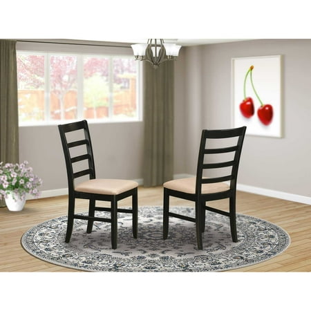 East West Furniture Parfait 38" Fabric Dining Chairs in Cappuccino (Set of 2)