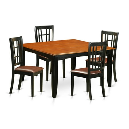 East West Furniture Parfait 5 Piece Windowpane Dining Table Set