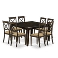 thumbnail image 1 of East West Furniture Parfait 9-piece Dining Set with Cushion Seat in Cappuccino, 1 of 4