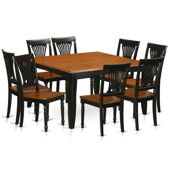 PFPL9-BCH-W 9 Pc Dining room set-Dining Table and 8 Wooden Dining Chairs