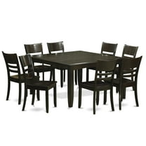 East West Furniture Parfait 9-piece Wood Dining Room Set in Cappuccino