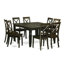 East West Furniture Parfait 9-piece Wood Dining Table Set in Cappuccino