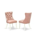 thumbnail image 1 of East West Furniture Parson Chairs - Beige Red faux leather Upholstered, Set of 2, 1 of 6