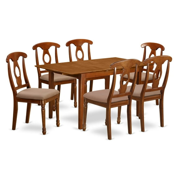 7 Pc dinette set - Table with Leaf and 6 Kitchen Chairs