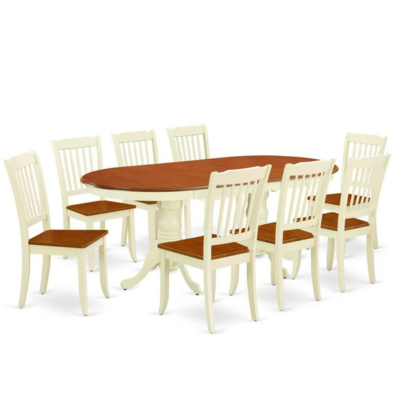 Dining Room Set Buttermilk & Cherry, PLCL5-BMK-W