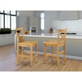 thumbnail image 1 of East West Furniture Pub 10" Wood X-Back Bar Stools in Oak (Set of 2), 1 of 2