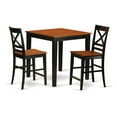 thumbnail image 1 of East West Furniture Pub 3-piece Wood Dining Pub Table Set in Black and Cherry, 1 of 4