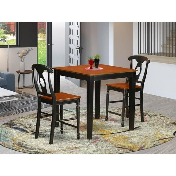 East West Furniture 3  PC  counter  height  Dining  set  -  counter  height  Table  and  2  counter  height  stool.