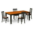 thumbnail image 1 of East West Furniture Quincy 5-Piece Splat Back Dining Table Set, 1 of 2