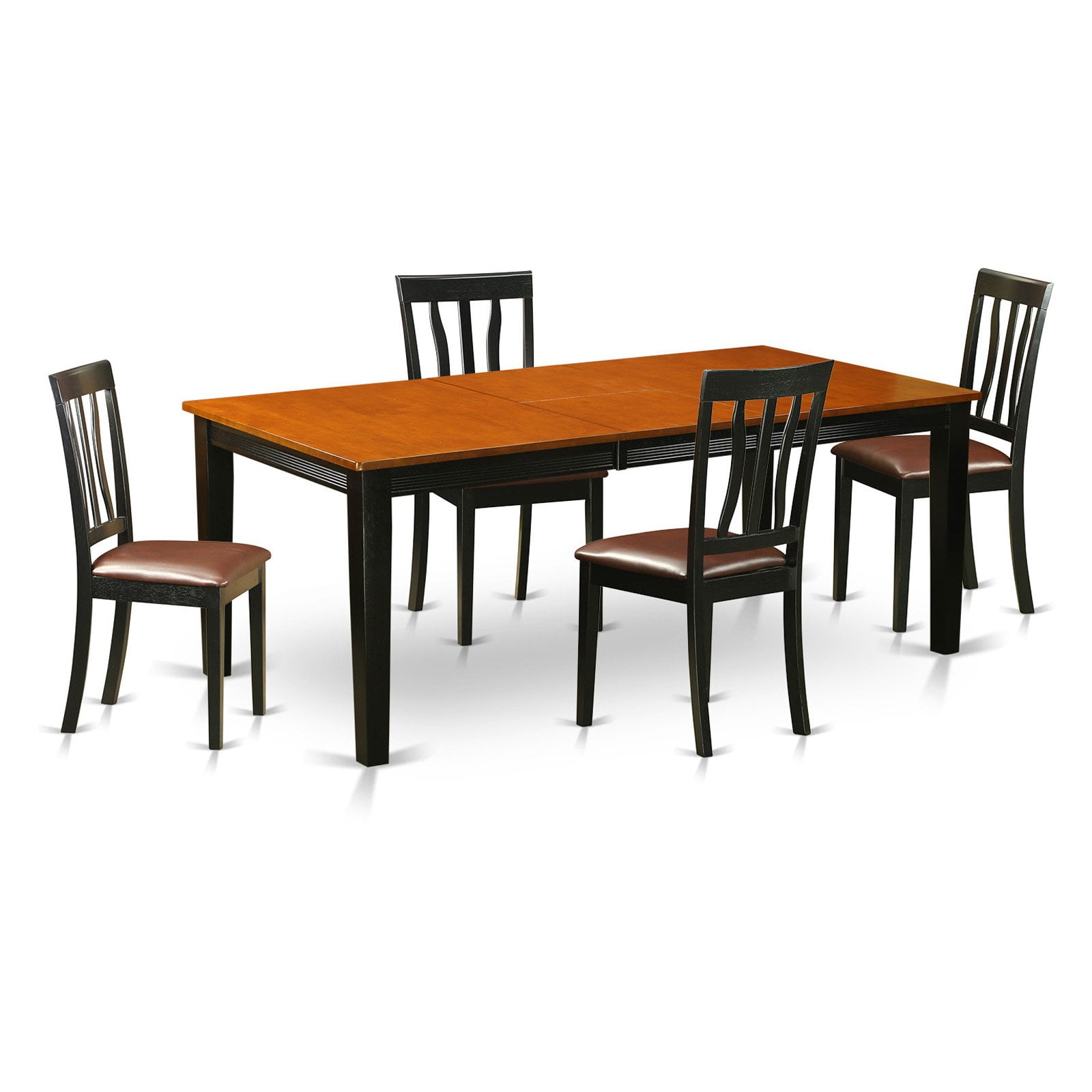 East West Furniture Quincy 5Piece Splat Back Dining Table Set