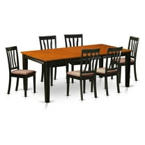 East West Furniture Quincy 7-Piece Splat Back Dining Table Set