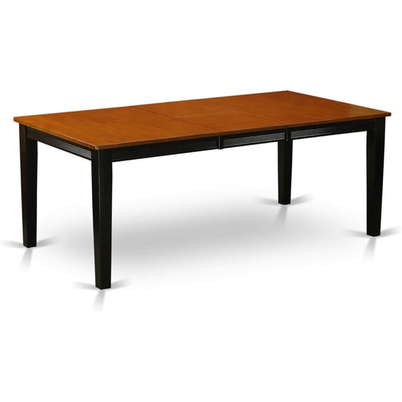 East West Furniture Quincy 7-piece Wood Dining Room Table Set in Black/Cherry
