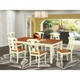 thumbnail image 1 of East West Furniture Quincy 7-piece Wood Dining Table and Chair Set in Cherry, 1 of 5