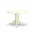 thumbnail image 1 of East-West Furniture SHVE5-WHI-47 - A pedestal kitchen table set of 4 fantastic dining chairs with Linen Fabric Light Sable color and a gorgeous modern dining table with Linen White color, 1 of 2