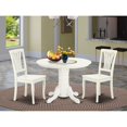thumbnail image 1 of East West Furniture Dining Room Set Linen White, SHAV3-LWH-W, 1 of 6
