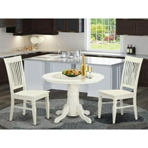 East West Furniture Shelton 3-piece Wood Kitchen Set in Linen White
