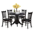 thumbnail image 1 of East West Furniture Shelton 5-piece Traditional Wood Kitchen Set in Black, 1 of 4