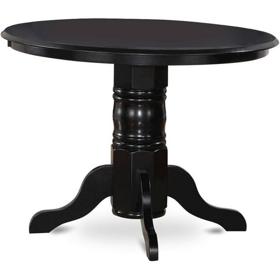 East West Furniture Shelton  Round    Kitchen  Table  42"  Diameter  In  Black  Finish