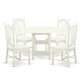 thumbnail image 1 of East West Furniture Sudbury 5-piece Wood Dinette Set in Linen White, 1 of 6