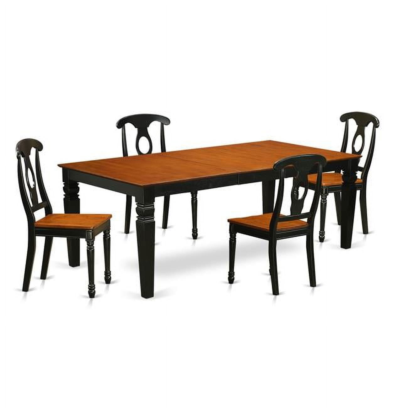 East West Furniture Table & Chair Set with One Logan Table & Four