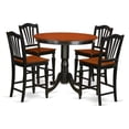 thumbnail image 1 of TRCH5-BLK-W 5 Pc counter height Dining room set - counter height Table and 4 Kitchen Chairs., 1 of 6