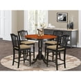 thumbnail image 1 of East West Furniture Trenton 5-piece Wood Dining Set in Black/Cherry, 1 of 5